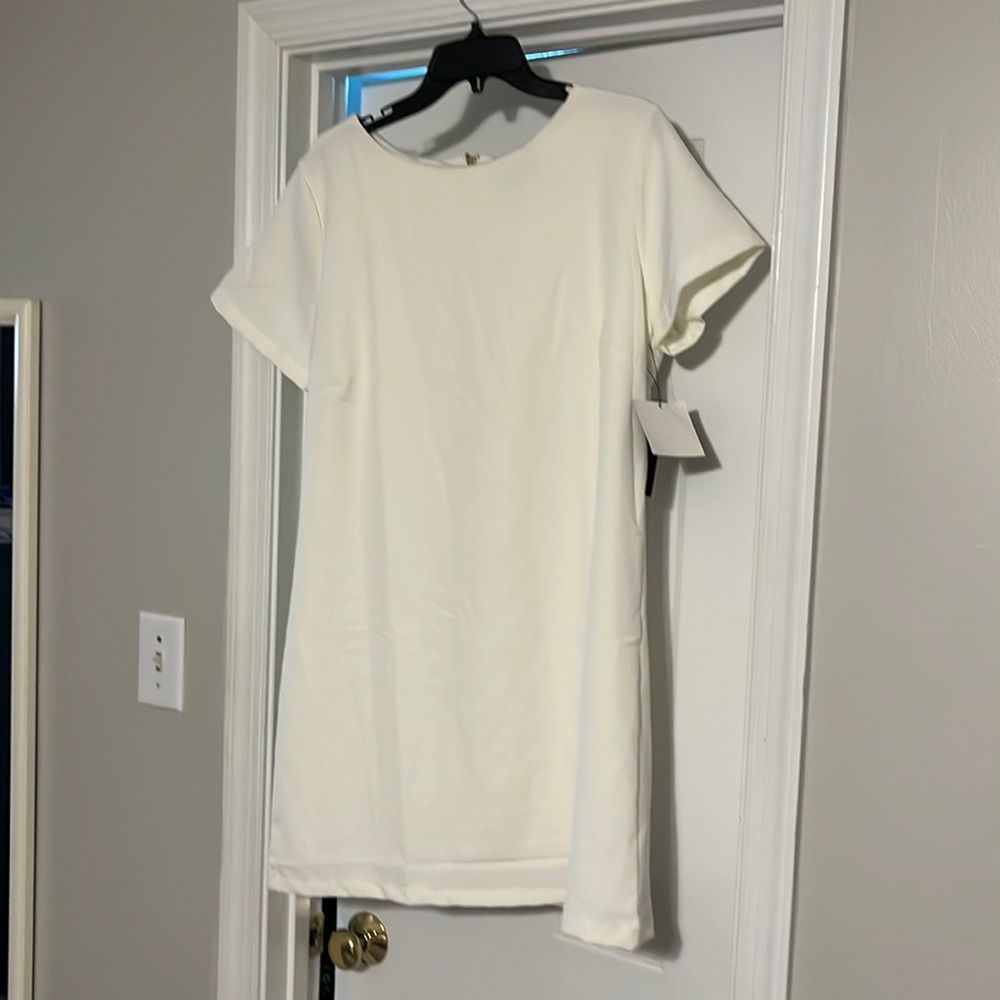 Lulus NWT off-white and lined A-line dress.